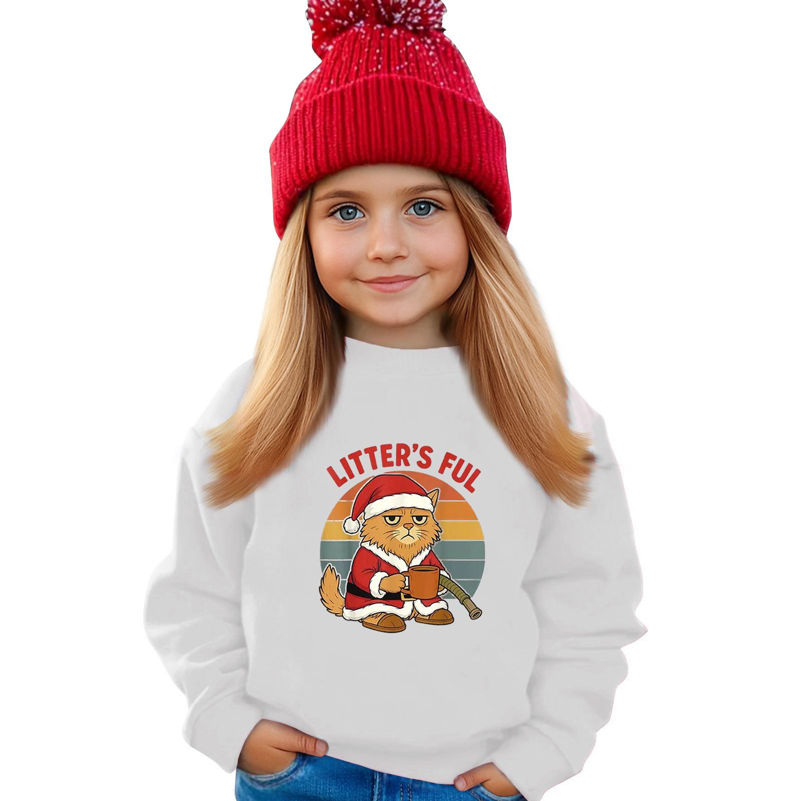 

Kids Sweatshirt Boys Girls Crewneck Sports Sweatshirt Casual Pullover Sweatshirt Sports Shirt 160 белый