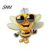 Bee Themed Hanging Decor Acrylic Decoration Single Side Printed Little Ornament Home Car Rearview Mirror Keychain Pendant Birthday Gift Portable