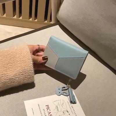 Portafogli alla moda Portamonete con cerniera Portamonete corto da donna Borse da donna Porta carte da donna Porta soldi in pelle PU Portafoglio a portafoglio