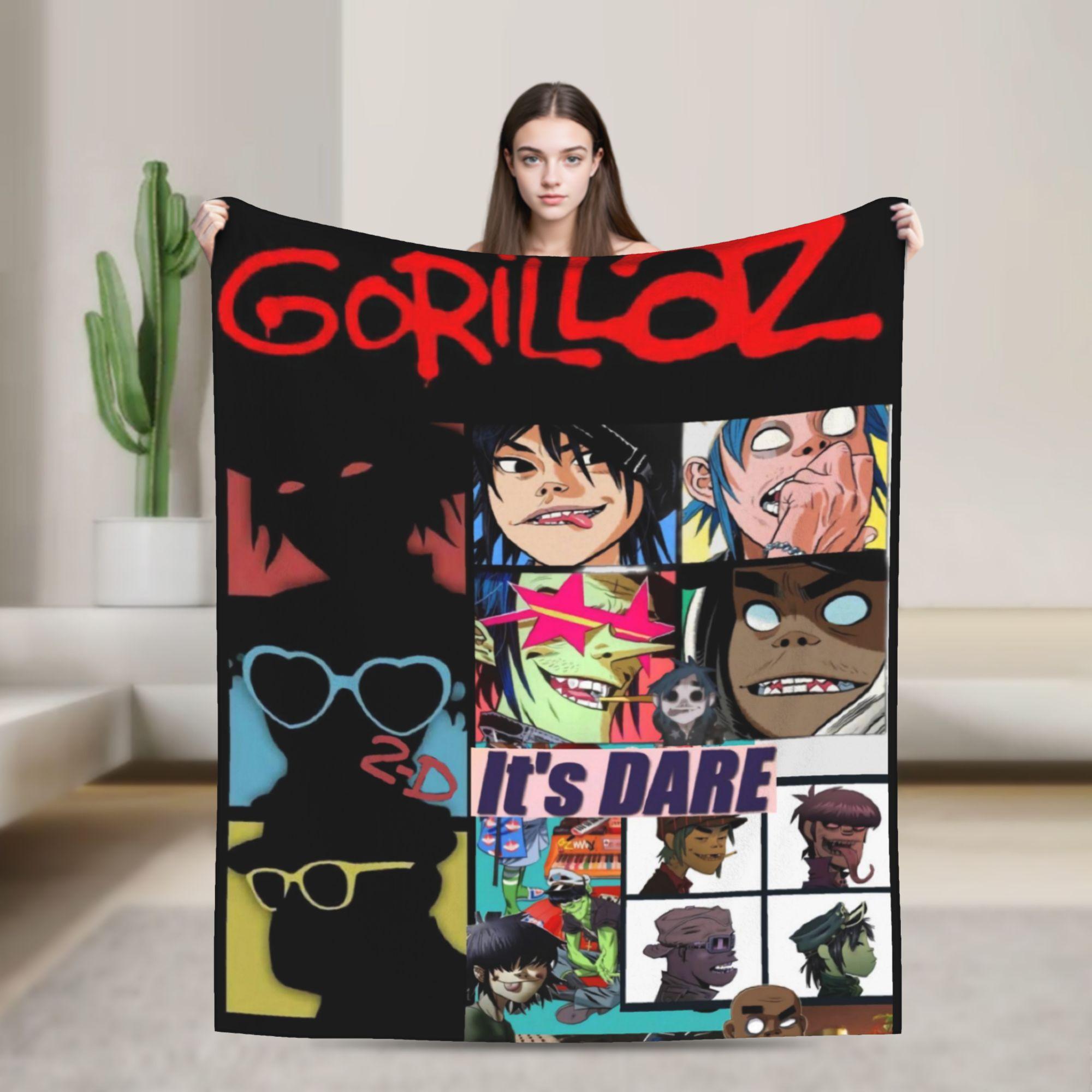 Музыкальная группа G-Gorillaz Плюшевое одеяло Детское Фланелевое Постельное белье Пледы для гостиной Теплое На заказ DIY Качественное покрывало Идея для подарка 130cmx150cm