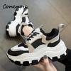 Comemore  Tennis Female Shoe Chunky Women Casual Sneakers  Thick Bottom Platform Fashion Running Women's Sports Shoes