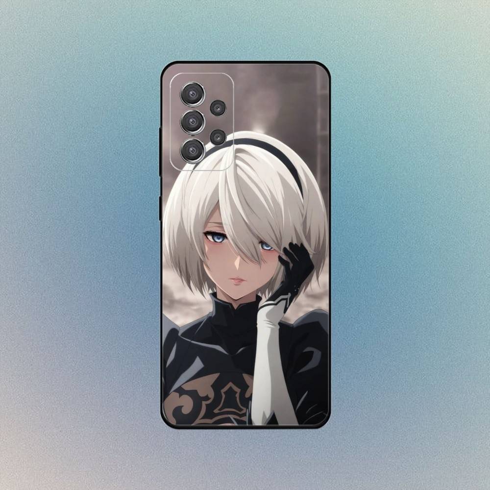 Shockproof Game N-NieR Automata 2B Phone Case For Samsung Galaxy S25,S24,S21,S22,S23,S30,With Bracket Cover