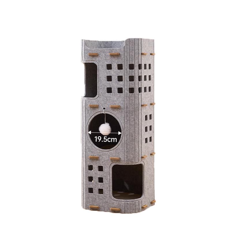 Cat Tree: Multi-layer Nest & Enclosed Bed - Durable, Scratch-Resistant, All-Season, Multi-Cat Home