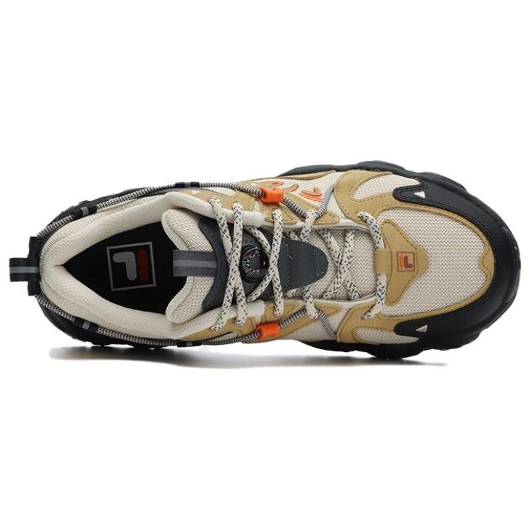 Fila Fluid 4 Skóra syntetyczna Wygodne Trwałe Lekkie Niskie Buty taty Kobiety sneaker Beżowy F12W342107FFC