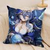 Layla genshin impact cute Cushion Cover Silky Short Plush Invisible Zipper Dustproof Sofa Pillow Case for Home Decor