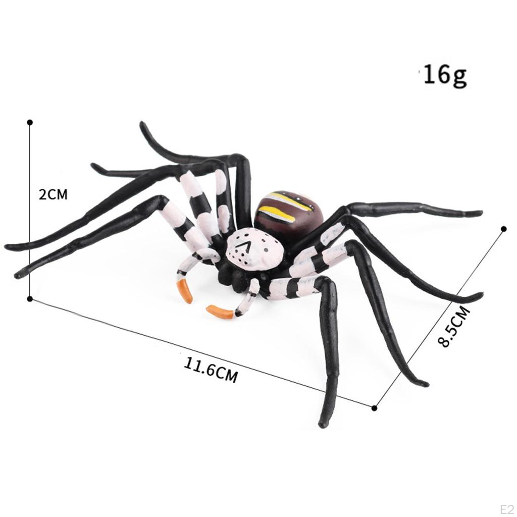 Spider Figurine Realistic Animal Figure Action Model Hand Painted for Kids Children