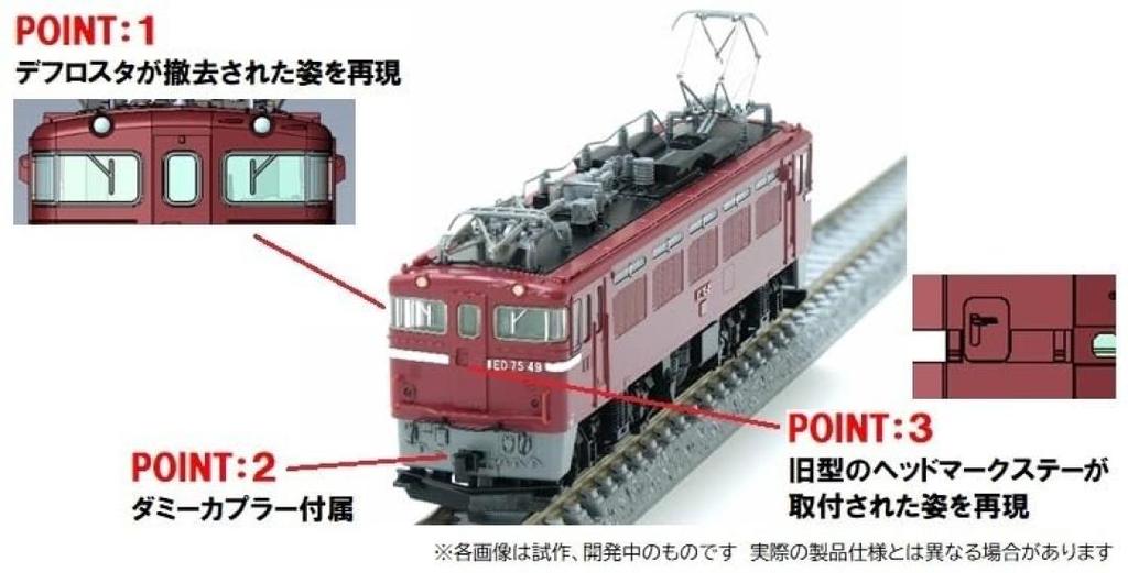 TOMIX N Gauge JNR ED75 0 Type Without Eaves Early Type 7187 Railway Model Electric Locomotive