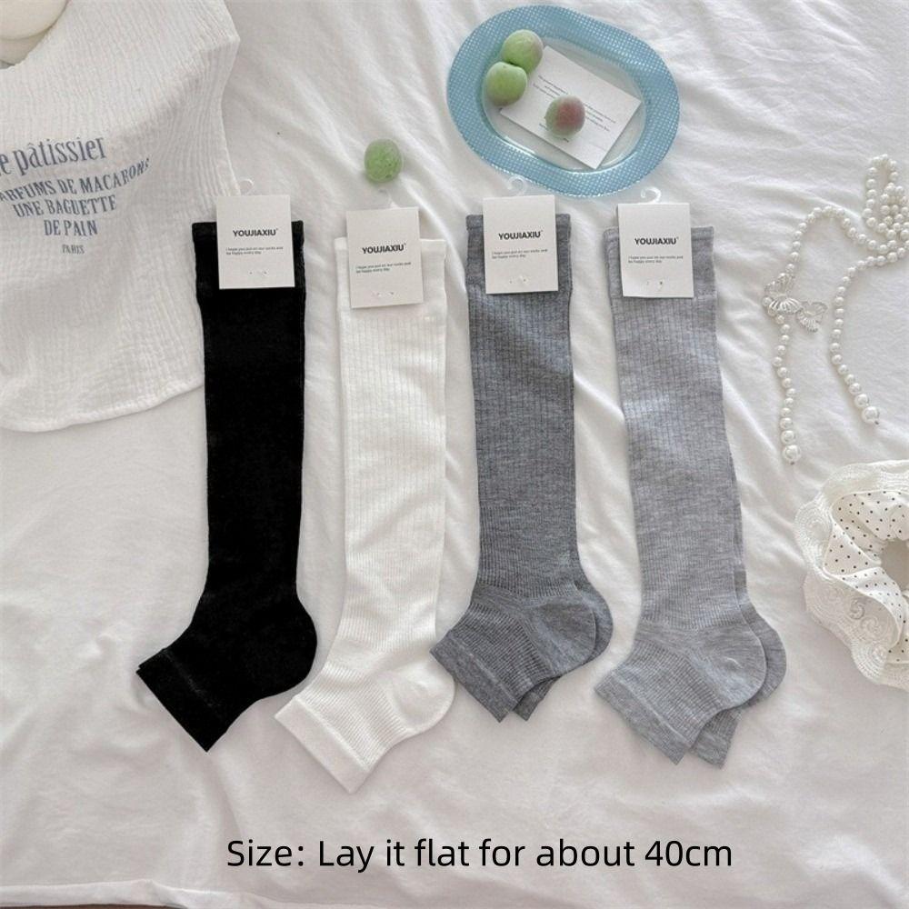 New Ultra-Thin Lolita Socks Solid Color Calf Socks Ice Silk Socks Breathable Japanese Style JK Style Socks Sweet Girls