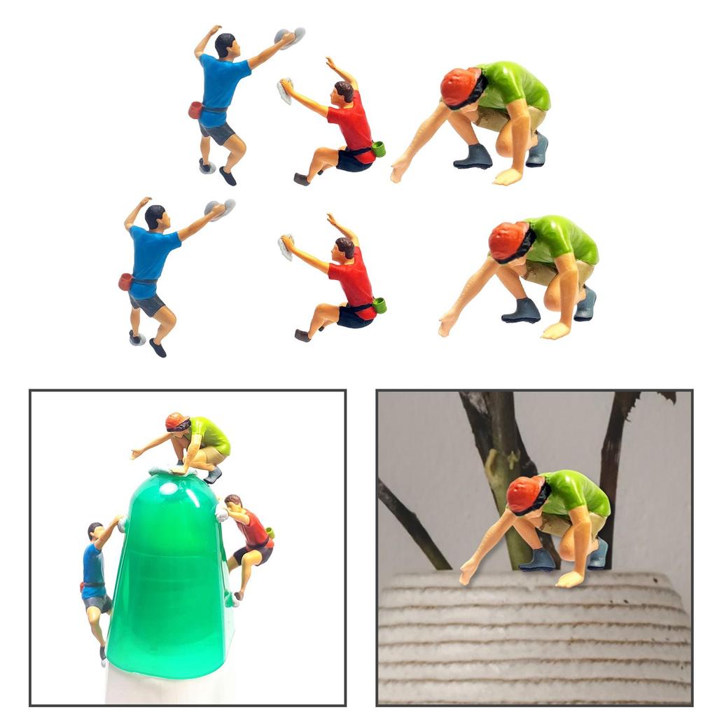 Climbing Figures in 1/64 Scale for Scenic Displays