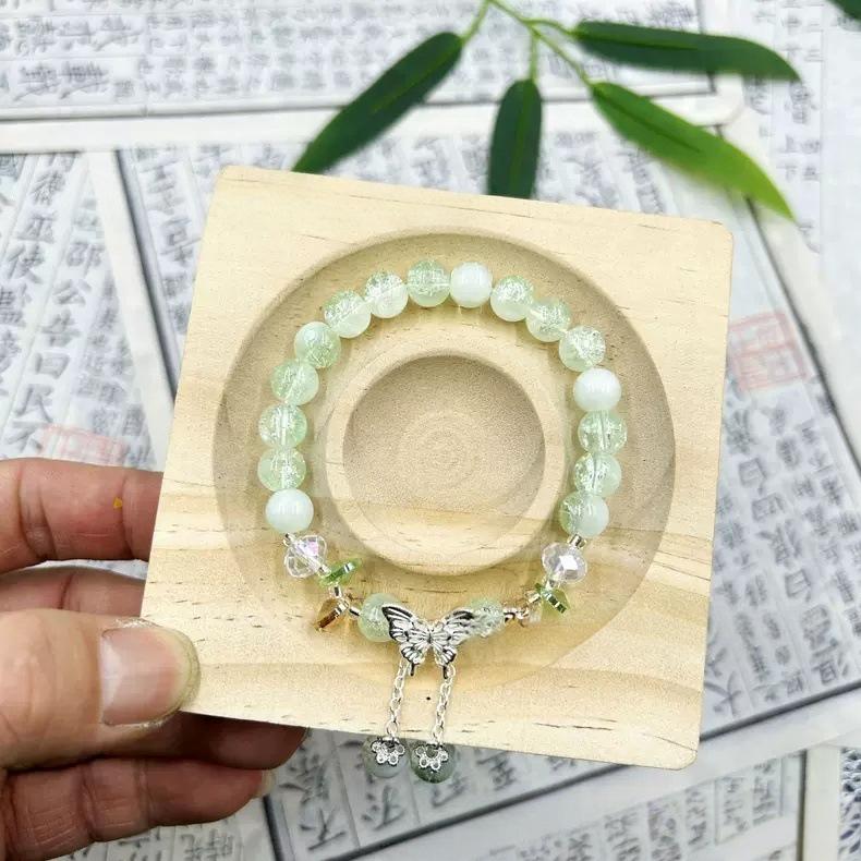 Gradient Crystal Butterfly Bracelet - Simple and Versatile Student Jewelry