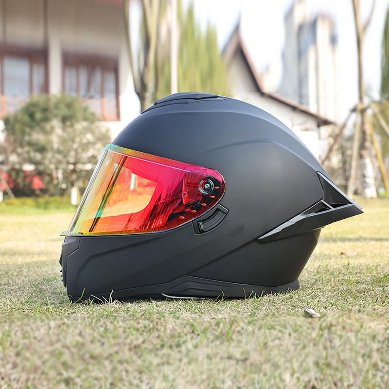 Motorcycle helmet,ABS men s and women s dual lens full face helmet, motorcycle sports car, all season full face helmet DOT S