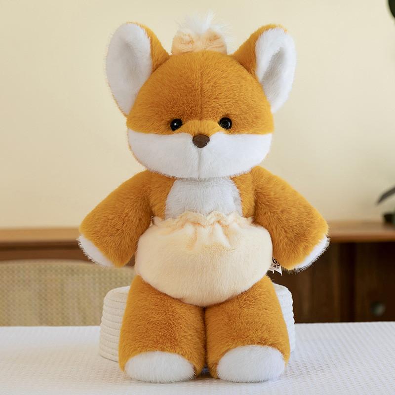 Adorable Plush Fox Elephant Doll Cozy Stuffed Toy Creative Soft Animal Gift 45cm 60cm