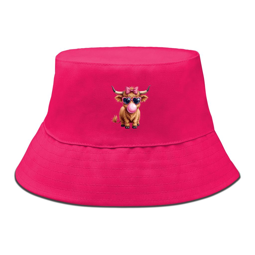 Lovely Small Yaks Bucket Hat Unisex Stylish Bucket Hats Suns-Protect Bucket Hat Woman Solid Color Sun Hat Perfect For Daily Wear