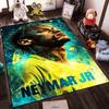 Stylish Neymar Jr. Design Carpet with Vibrant Yellow and Blue Art Suitable for Use As an Anti-slip for Living Room Bedroom Sofas