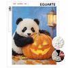 Halloween Pearl Painting Handmade Diy Art Panda Pumpkin Lantern Pearl Home Decoration Painting