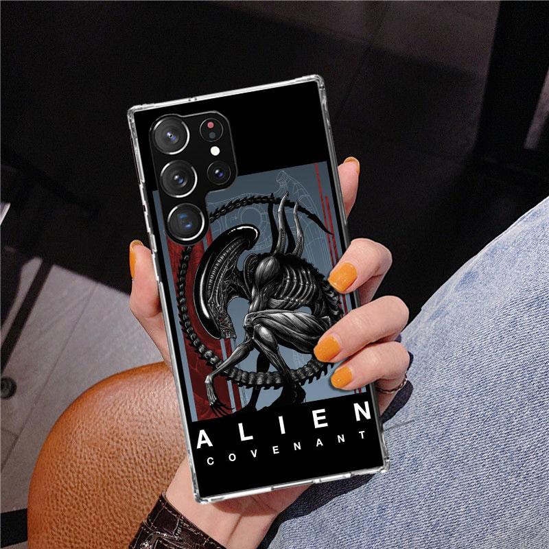 Cool A-Alien X-Xenomorph Phone Case For Samsung Galaxy S24 S25 Edge S26 Ultra S23 S22 S21 Plus S20 FE + Personalized Print Cover