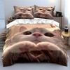 Cat Forming Heart Gesture Printed Duvet Cover Set1 Duvet Cover+2 Pillowcasemulti Size Bedroom Bedding Decor Luxury Gifts