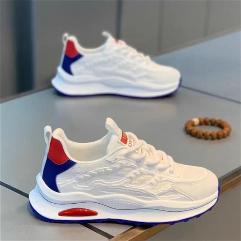 2025 summer mesh shoes men's breathable running shoes comfortable soft-soled student trendy shoes thin mesh versatile white shoes