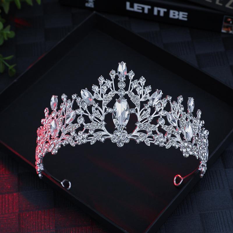 Свадьба Свадьба Невеста Корона Тиара Ретро Сплав Бриллиант Тиара Барокко Аксессуары для принцессы