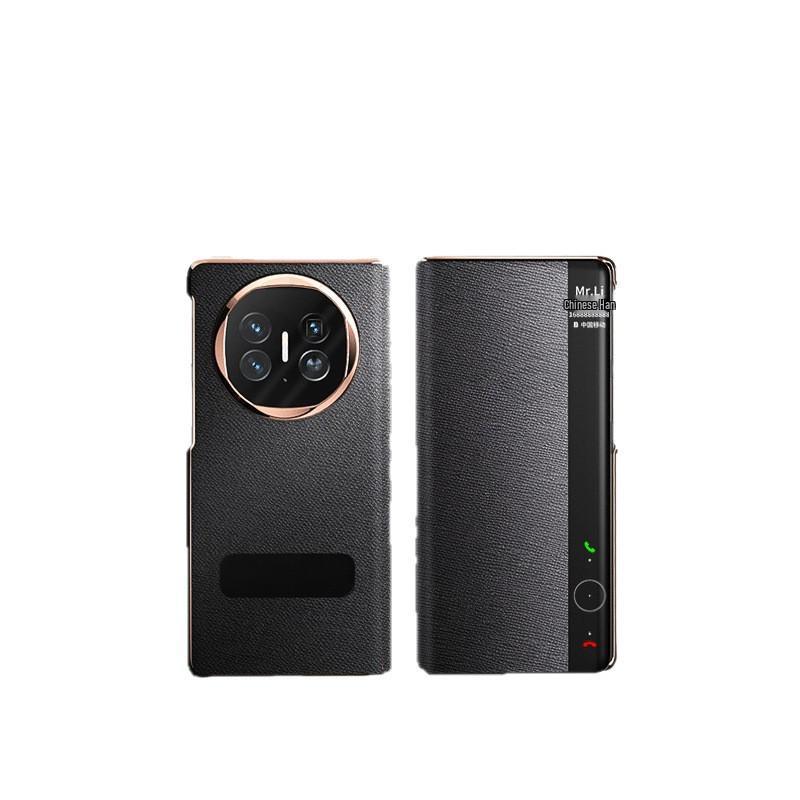 Huawei Mate X6 Foldable Full-Cover Flip Leather Case with Rotating Bracket and Smart Window.