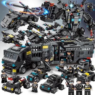 Lele Brothers 8577: Compatible Building Block Puzzle Car & Robot Toy for Kids