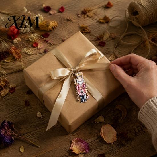 Festive Wall Hanging Decorations Christmas Nutcracker Ornaments for Tree, Wooden Soldier Tree Indoor Ornament Set Decoration, 2D Flat Pendants