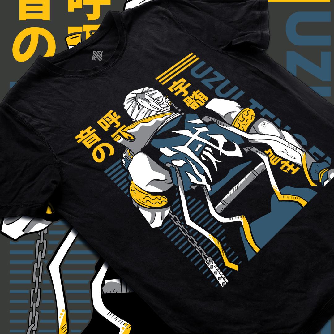 Demon Slayer Tengen Uzui Shirt Sound Hashira Stylish Anime Tee S