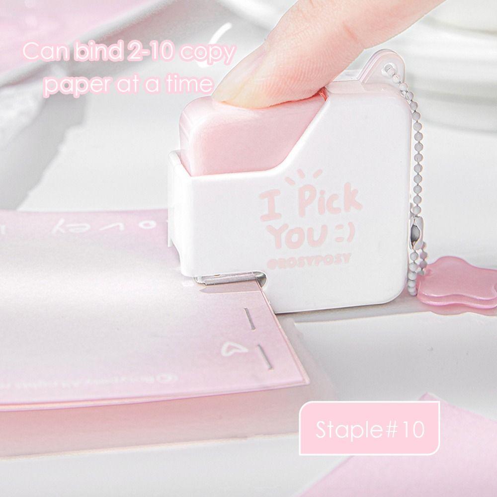 With 40pcs No.10 Staples Paper Binding Machine Mini Portable Bookbinding Machine  Office School