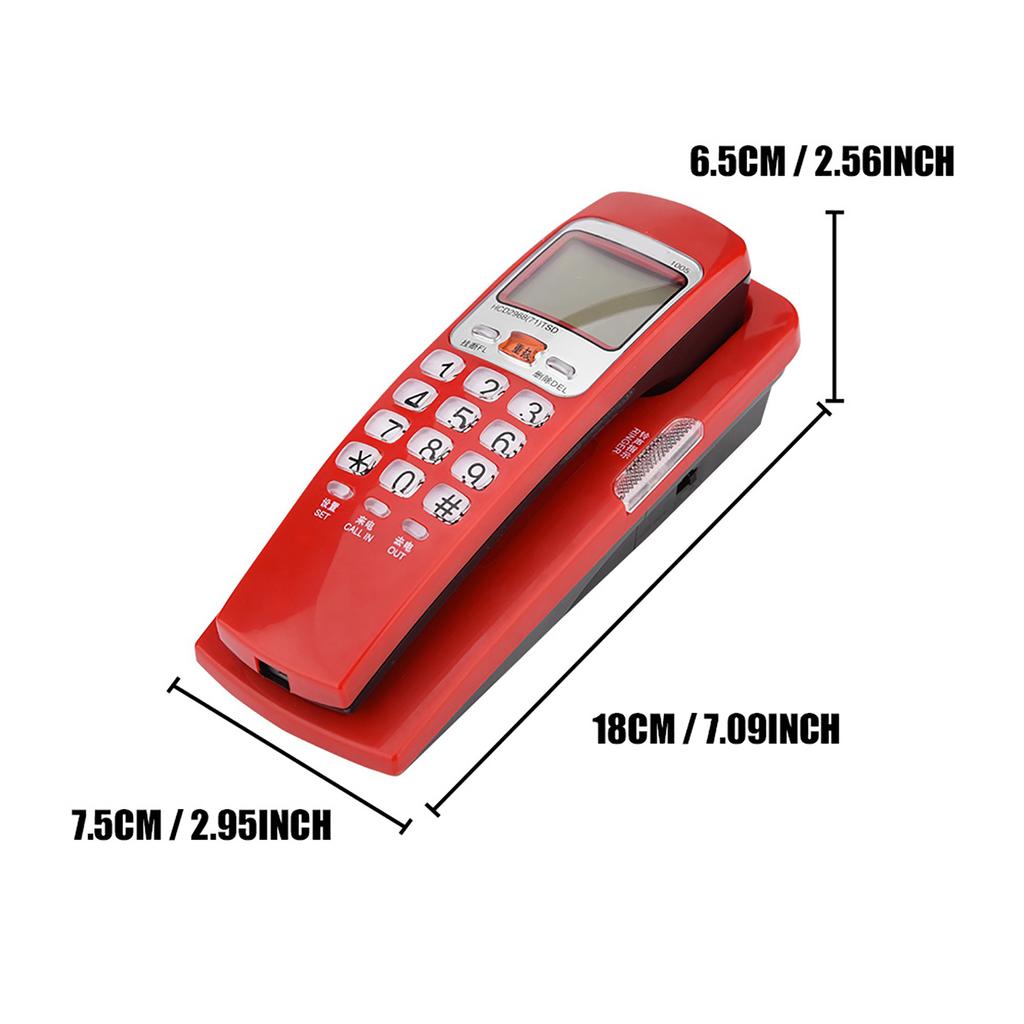 FSK DTMF Caller ID Telephone Corded Phone Desk Put Landline Fashion Extension Telephone for Home