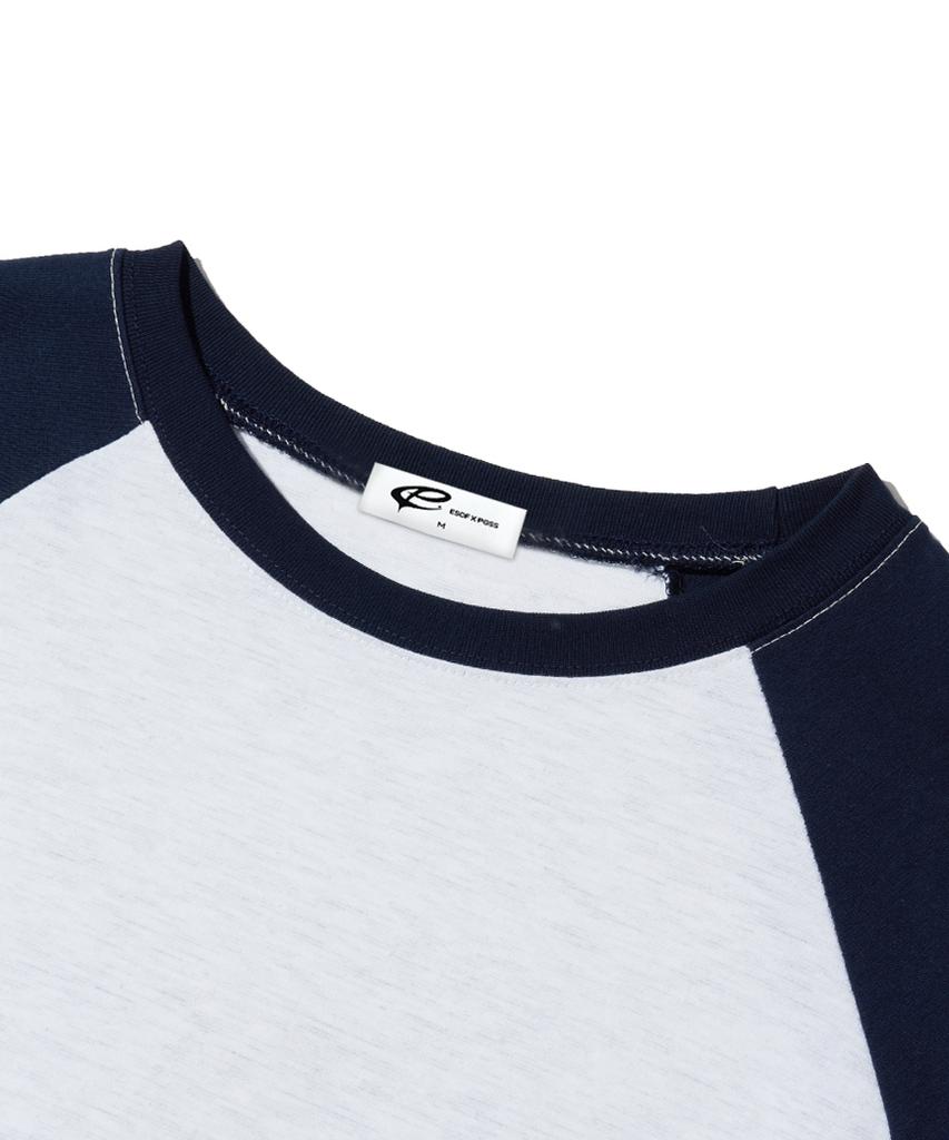 ESCAPEFROM Red Escf Logo Collage Print Long Sleeve Navy