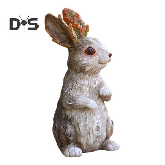 Zahradní list Zvíře Figurka Želva Sova Veverka Králík Liška Ptáček Ježek Šnek Socha Pryskyřice Plastika Zvířátka Dekorace Dvůr Ornament