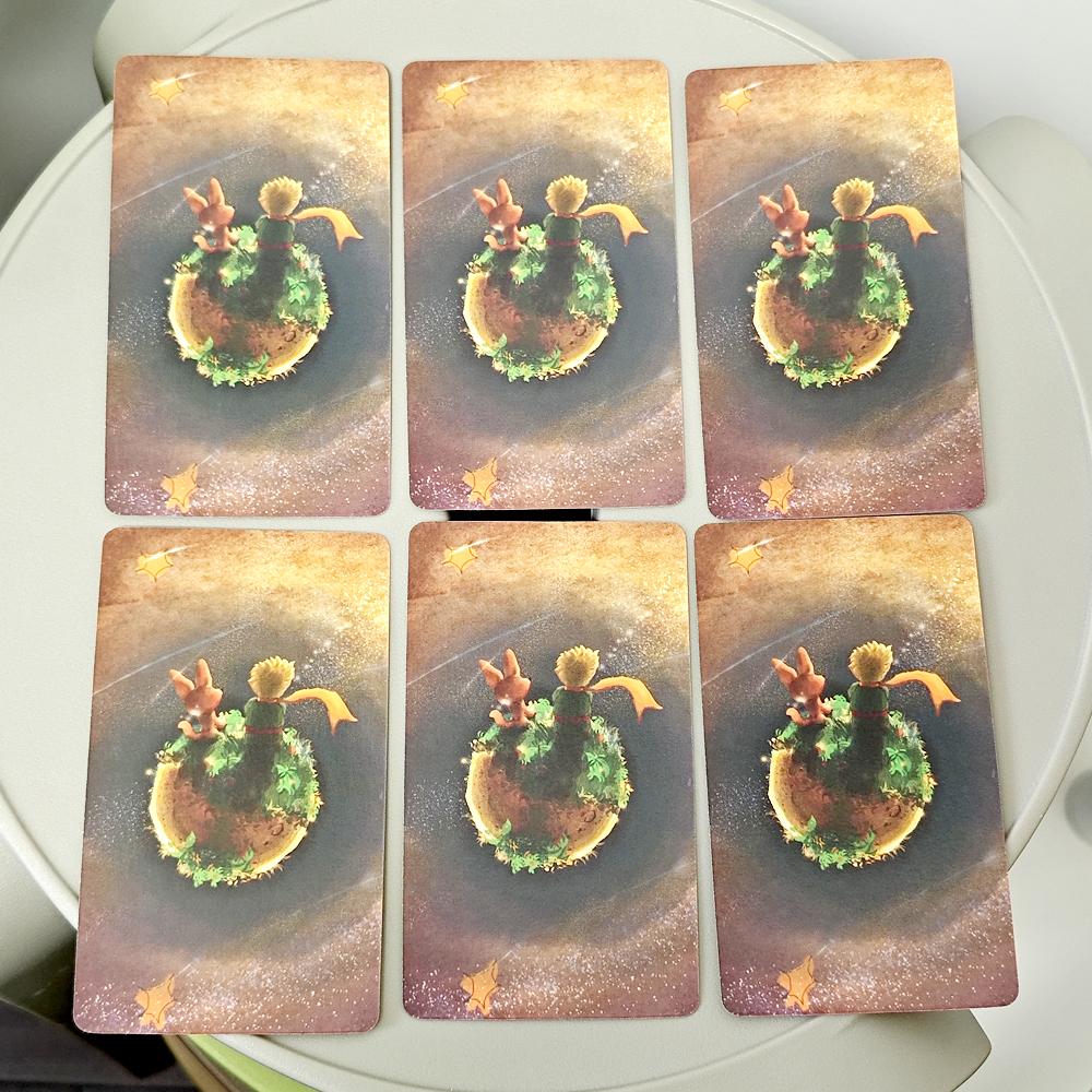 10.3*6cm Cartas de Tarô Pequeno Príncipe para Iniciantes 78 Cartas Tamanho Portátil Ilustrações Amigáveis e Fofas para Crianças