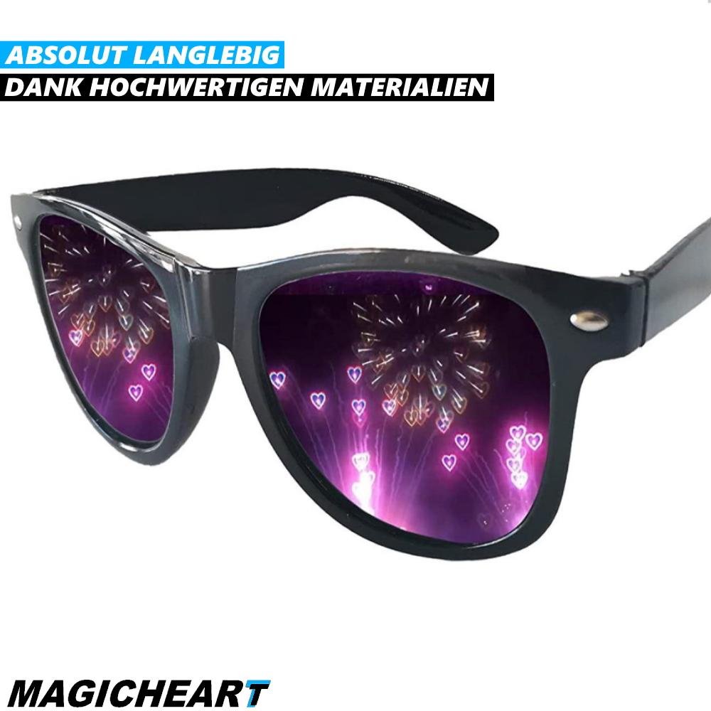 BRÝLE MAGICHEART Brýle se srdíčky 3D speciální efekty Brýle se srdíčky na párty s motivem lásky