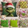 Film The G-Grinch C-Christmas Pillow Case Comfort Sofa Bed Silky Elegant Invisible Zipper Custom Decorative Cushion Cover