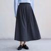 INMAN Women's Retro Plaid A-Line Skirt