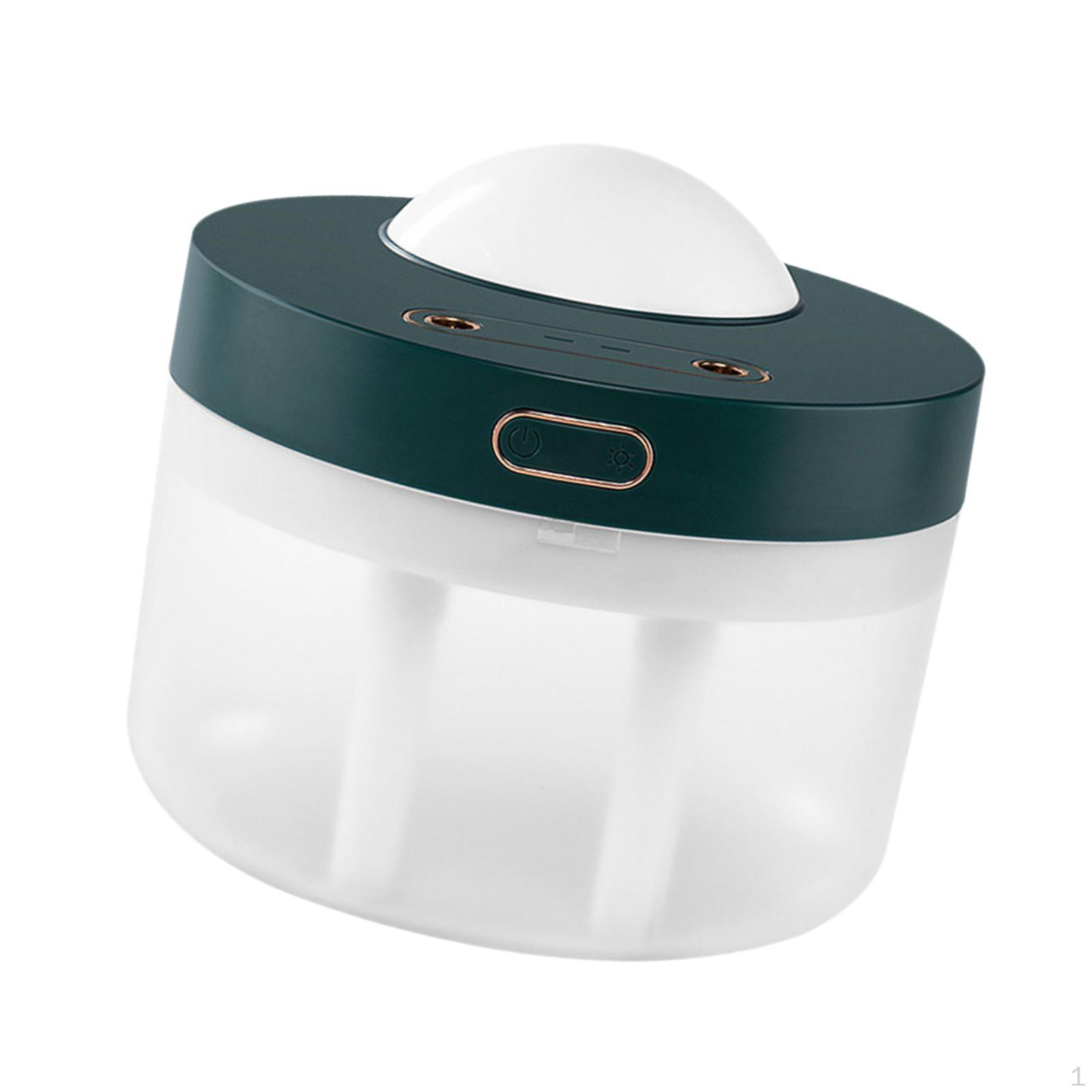 

Air Humidifier 1L Water Tank Versatile with LED Night Lamp USB Personal Tabletop зелёный