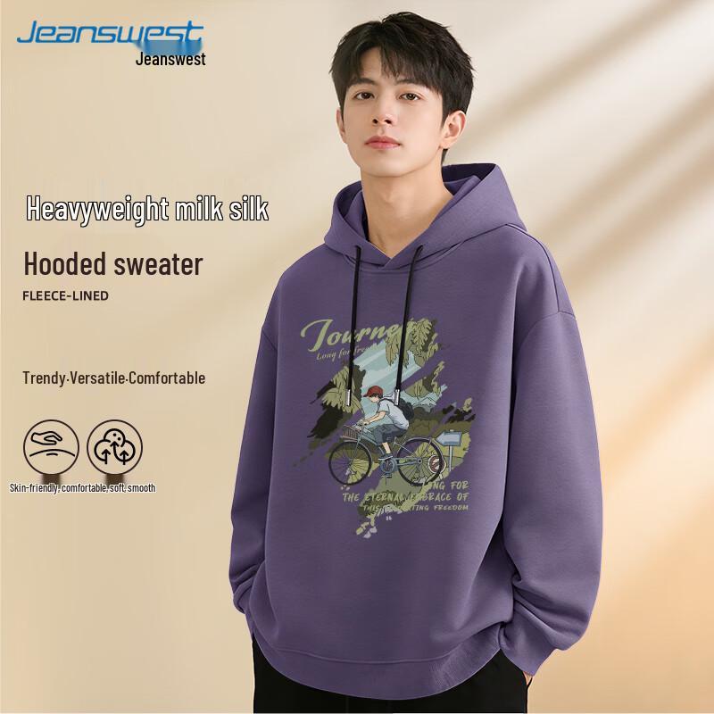 Jeanswest Men s 2026 Heavyweight Casual Hooded Sweatshirt L