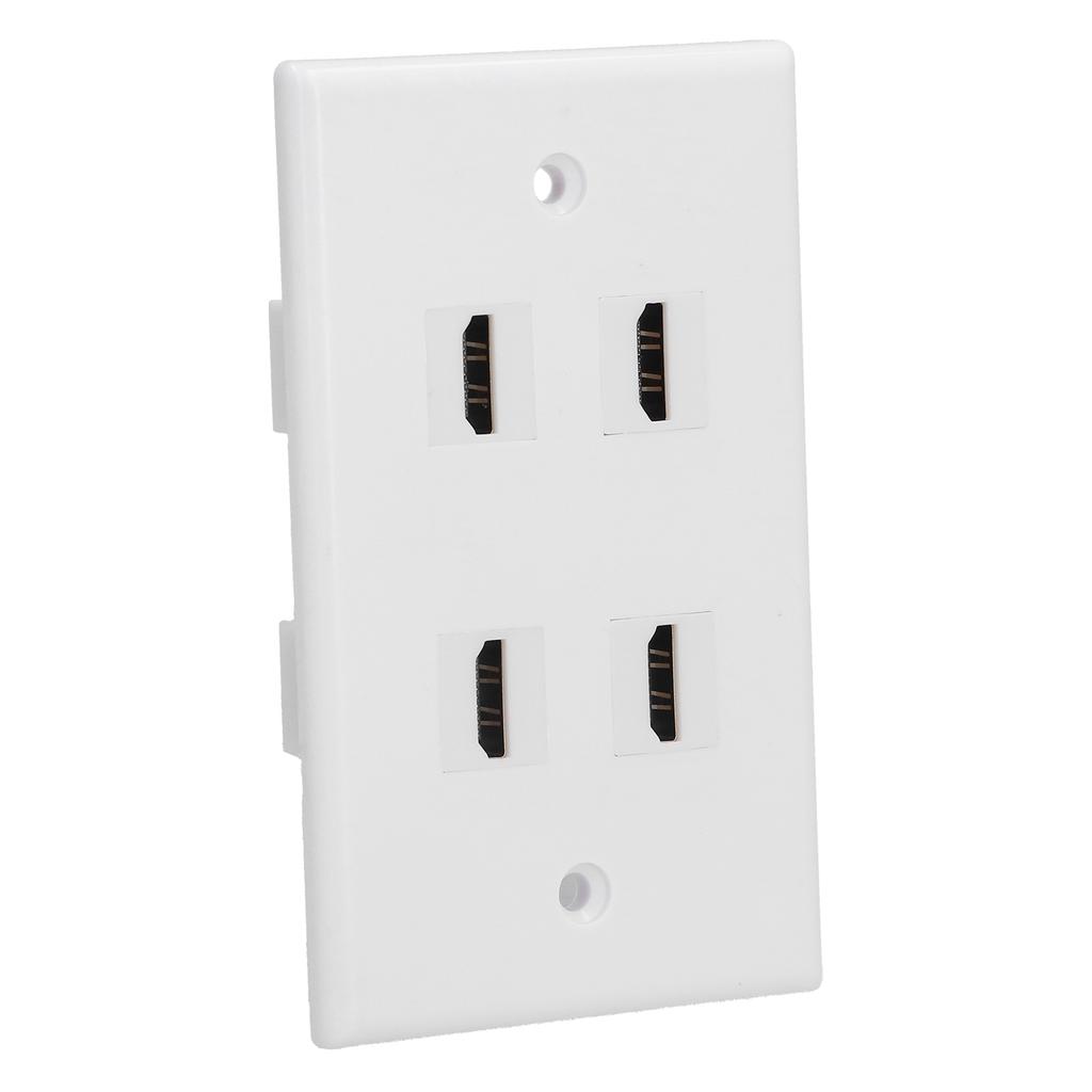 4 HD Multimedia Interface Wandplatte US-Standard ABS Steckdosenfeld für AV-Receiver Heimkinosystem