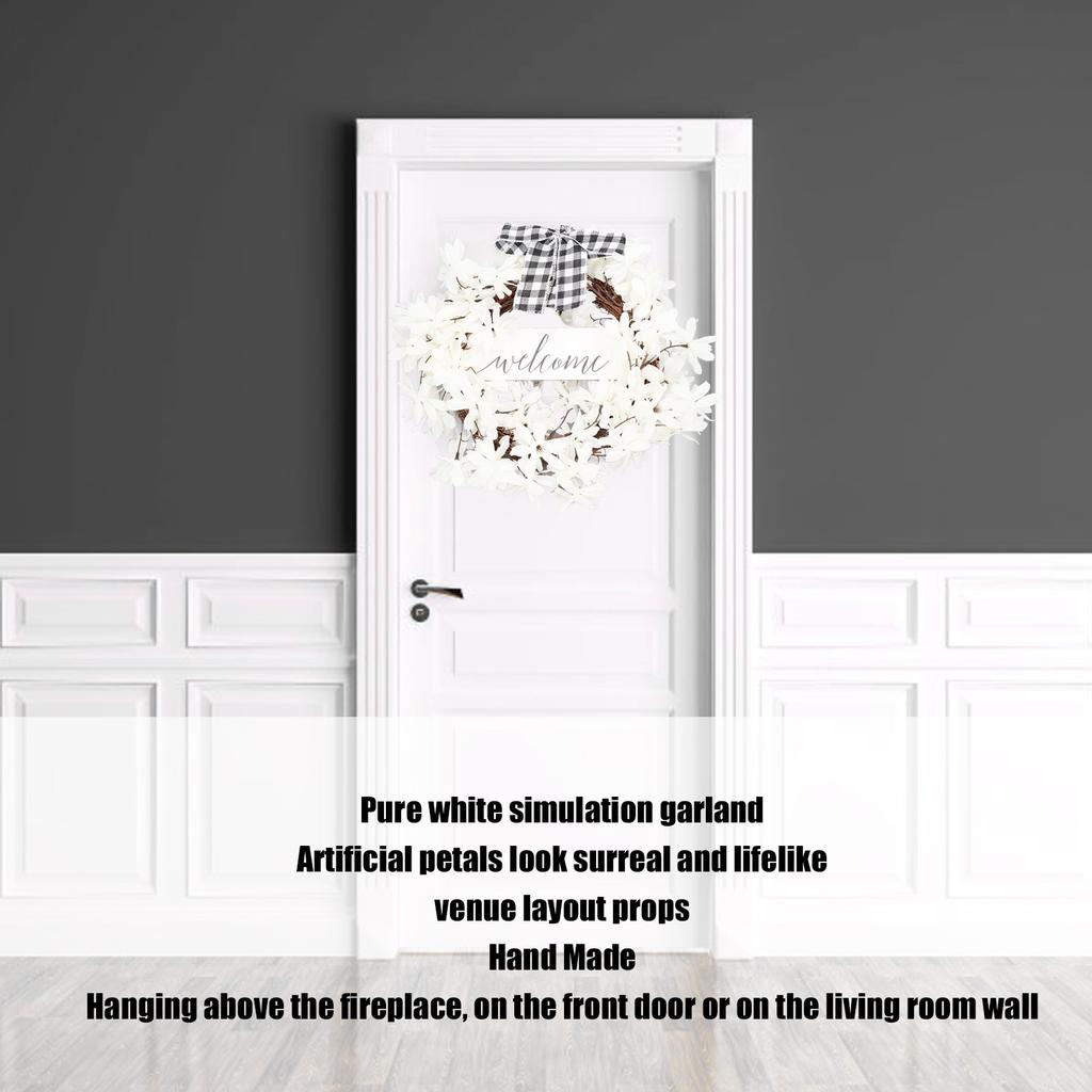 Front Door Wreath Artificial Simulation Garland Front Door Hanging Decoration Venue Layout Props