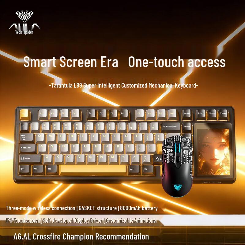 AULA L99 Tri-Mode Smart Screen Mechanical Keyboard