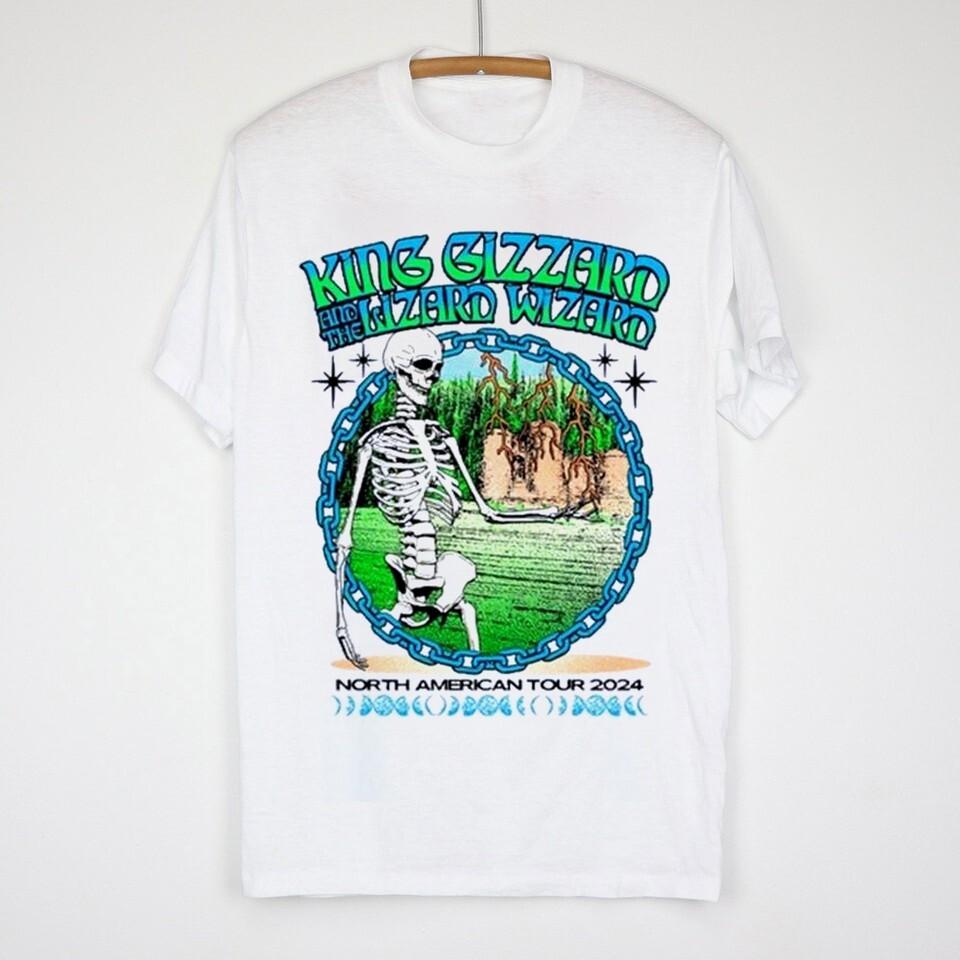 King gizzard and the lizard wizard tour north American 2024 White Shirt AM23 S