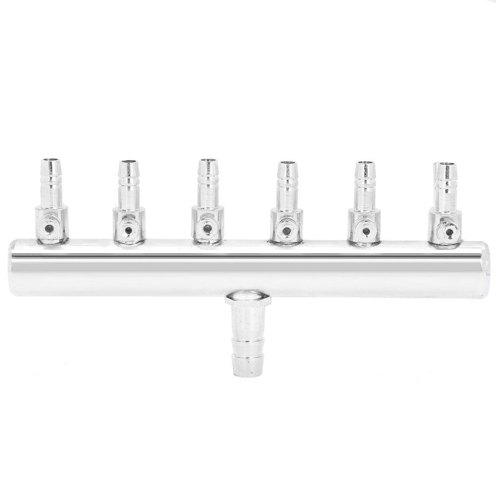 6-Way Aquarium Valve Lever Valve Air Distributor Durable Air Flow Splitter Aquaculture Use