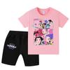 WA1218 Kids Boys Girls Kpop Rumi Zoey Mira Print Short Sleeves T-shirt Shorts Pants Sets