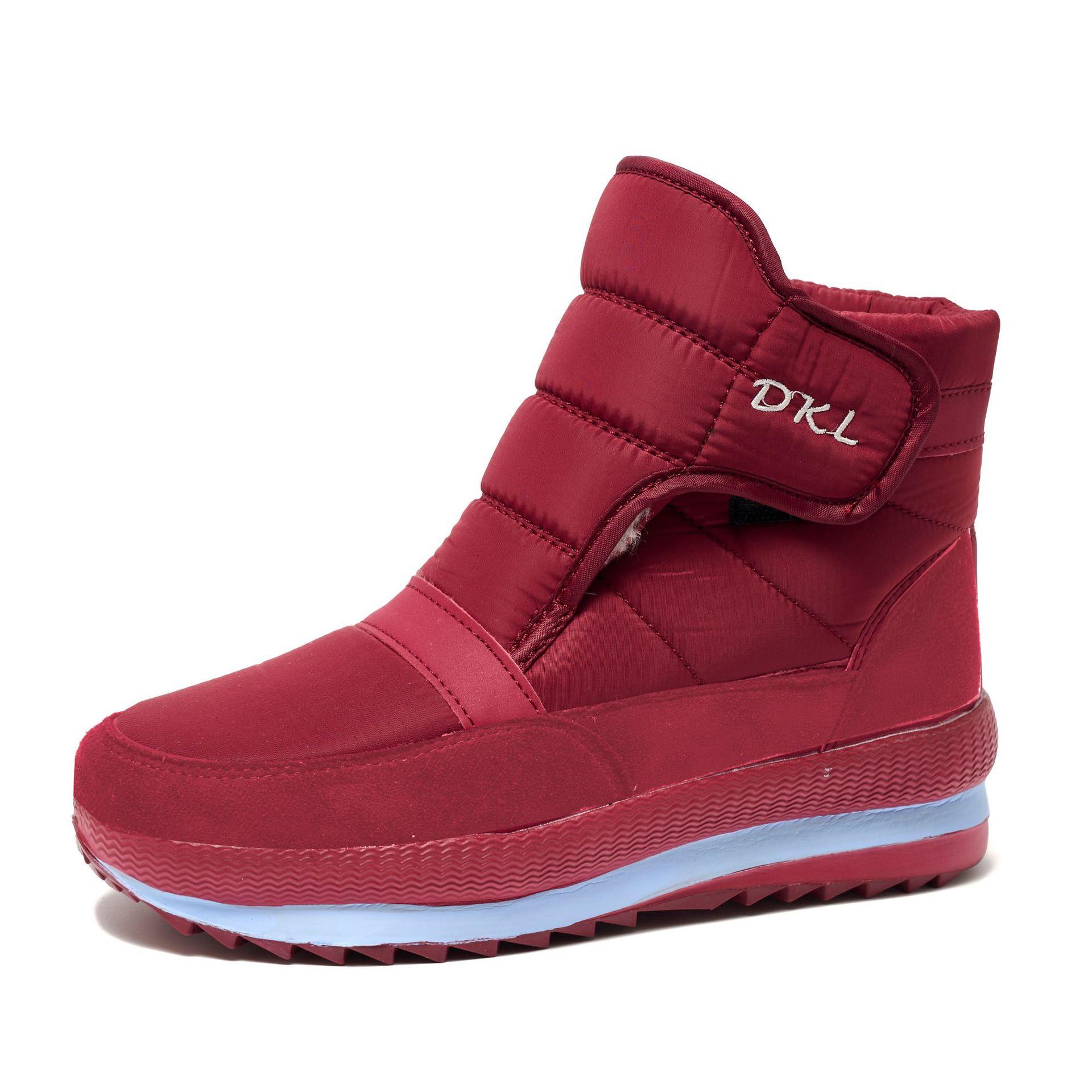 

Mens Womens Warm Plus Velvet Thickened Waterproof Non Slip Large Size Flat Winter Snow Boots 39