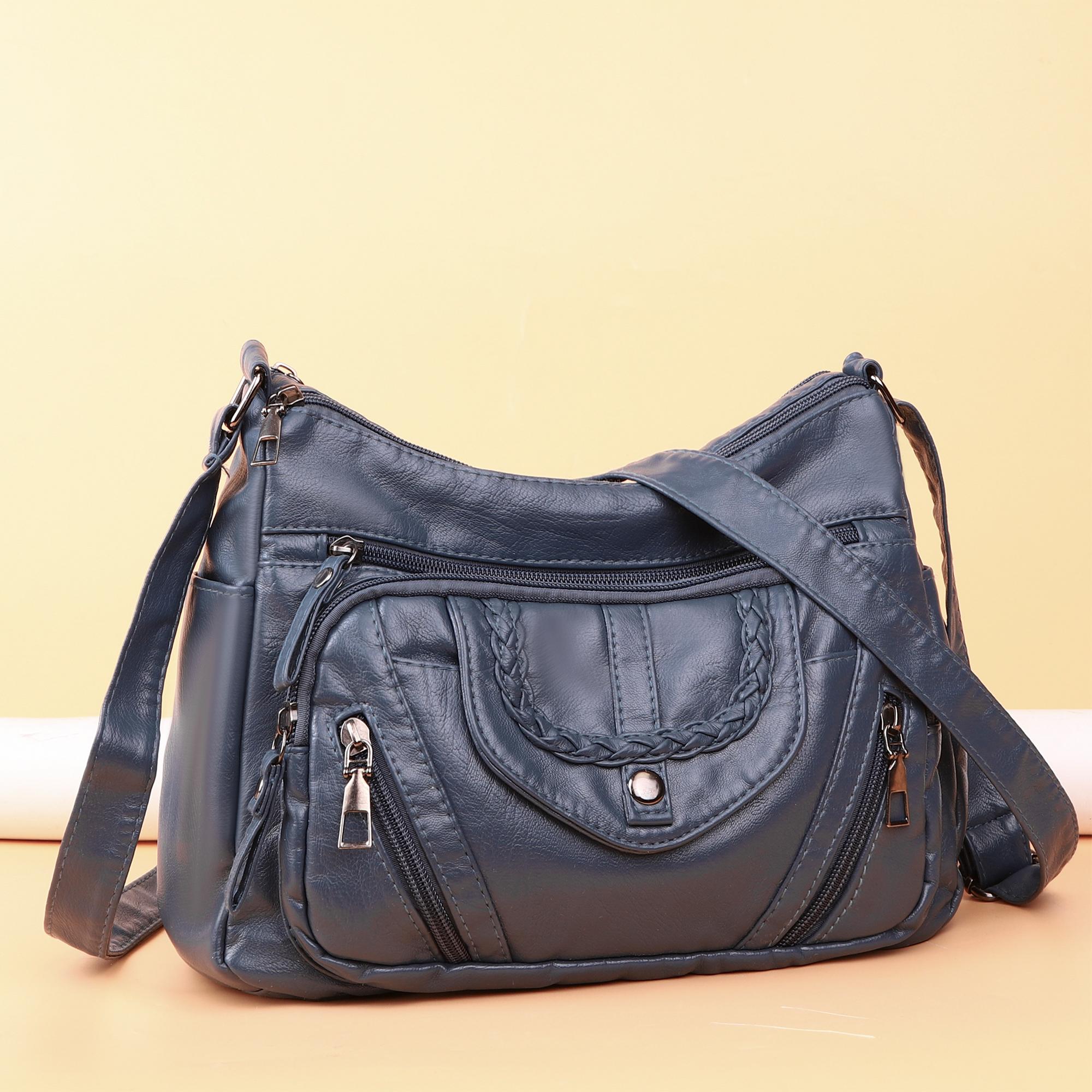 

2025 Лето Женские Сумки Кроссбоди и Наплечные из ПУ Кожи, Многокарманные Женские Роскошные Кошельки и Сумки, Женская Сумка