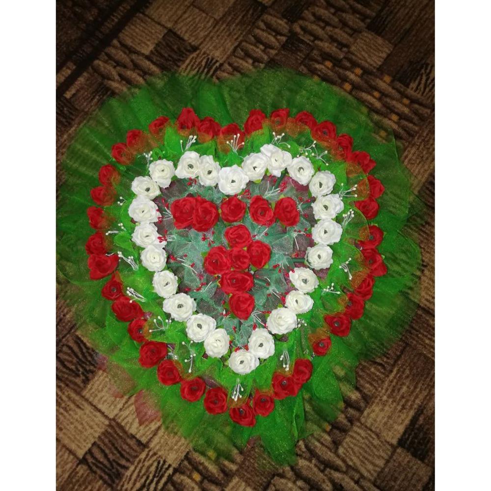 50pcs Rose Artificial Silk Rose Heads Blue White Red DIY Craft Fake Rose Home Interior