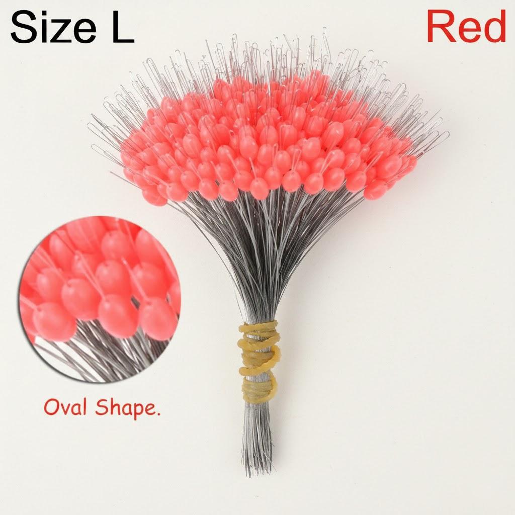 300Pcs Silicon Space Bean Fishing Float Resistant Anti-Strand Fish Line Spacebean Fishing Tackle Accessories