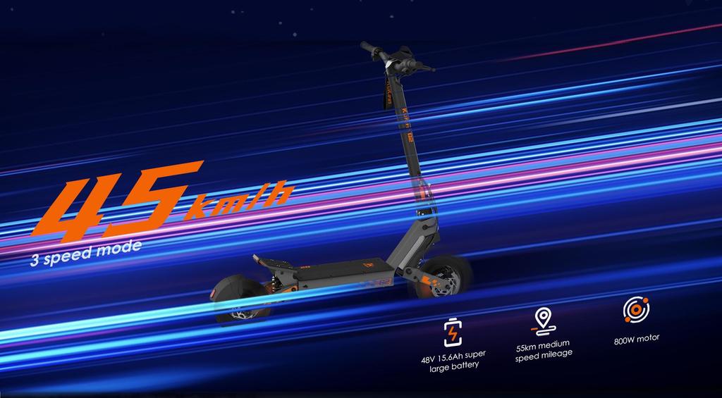 Electric Scooter 2026 New Kukirin G2 10" Dual Disc Brakes Top Speed 45KM/h Electric Scooter For Adult 48V 15.6AH, 55KM Long Range, 120Kg Max Load
