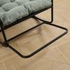 Outdoor Rocking Chair, Comfy Cushion, with Soft Thick Cushion,for Living Room, Bedroom, Reading Room, Black Frame with Light green Cushion