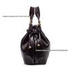 Bolso Tote Vintage de Cuero Suave con Pliegues para Mujer: Bolso Versátil Otoño/Invierno